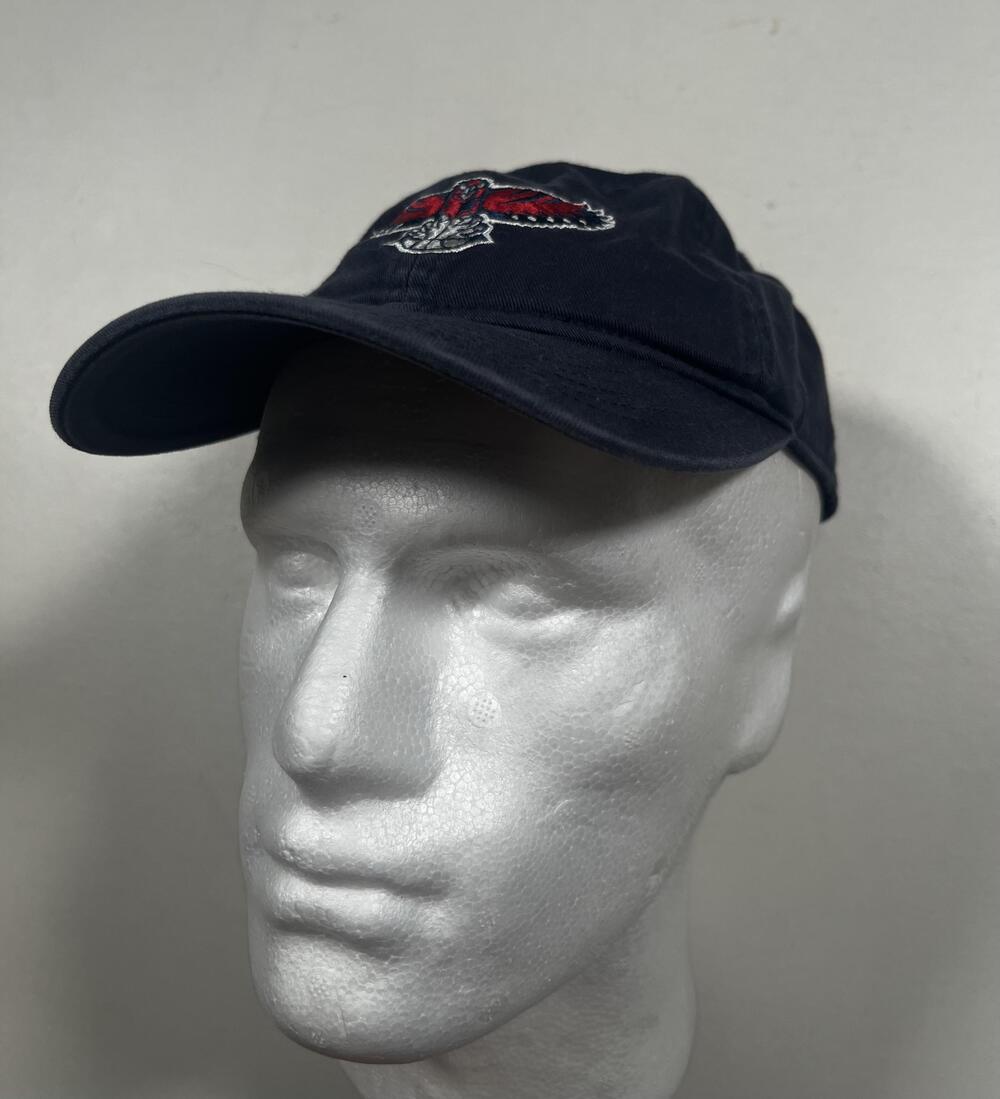 Atlanta Hawks Hat Cap Strap Back Mens One Size Blue Red NBA Basketball Adidas